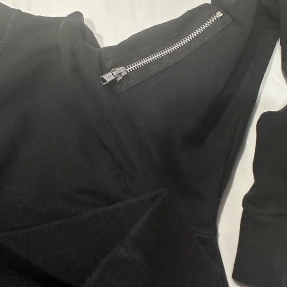 ASOS Black Jersey Bomber Jacket Size Medium - Picture 10 of 11